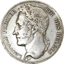 Moneda, Bélgica, Leopold I, 5 Francs, 5 Frank, 1848, MBC, Plata, KM:3.2