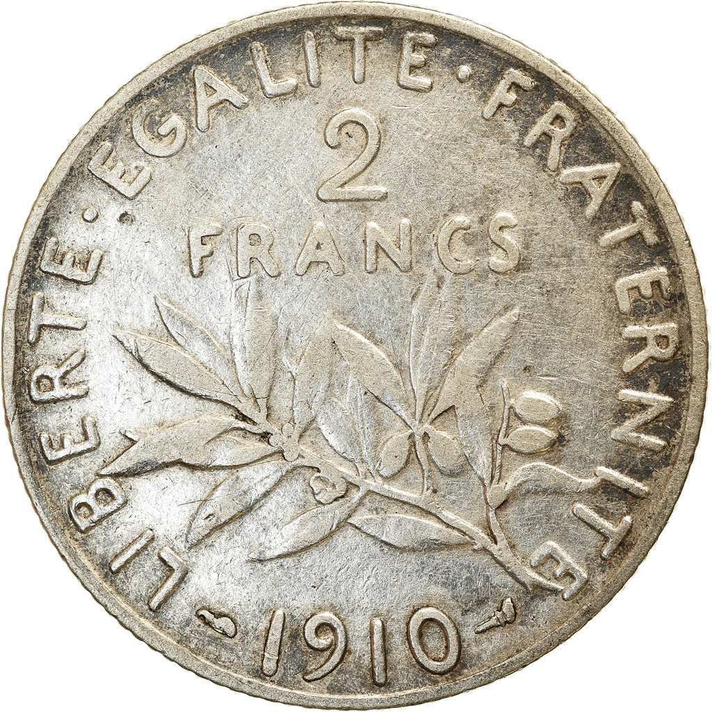 Münze, Frankreich, Semeuse, 2 Francs, 1910, Paris, SS, Silber, KM:845.1