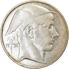 Coin, Belgium, 20 Francs, 20 Frank, 1951, EF(40-45), Silver, KM:141.1