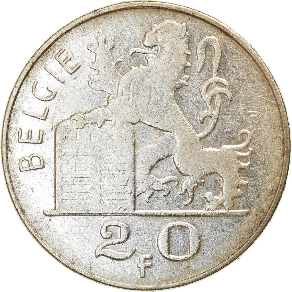 Coin, Belgium, 20 Francs, 20 Frank, 1951, EF(40-45), Silver, KM:141.1