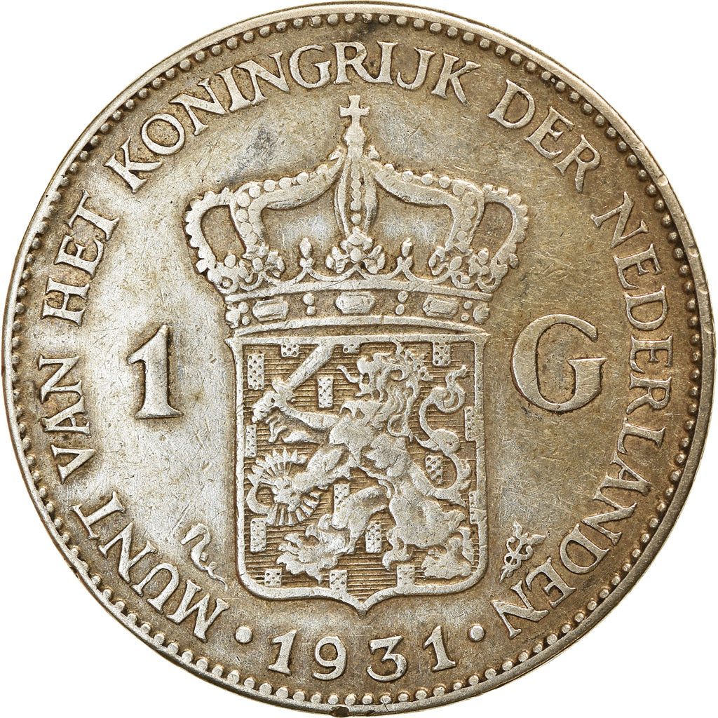 Coin, Netherlands, Wilhelmina I, Gulden, 1931, EF(40-45), Silver, KM:161.1