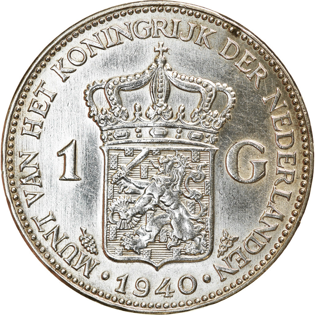 Coin, Netherlands, Wilhelmina I, Gulden, 1940, AU(55-58), Silver, KM:161.1
