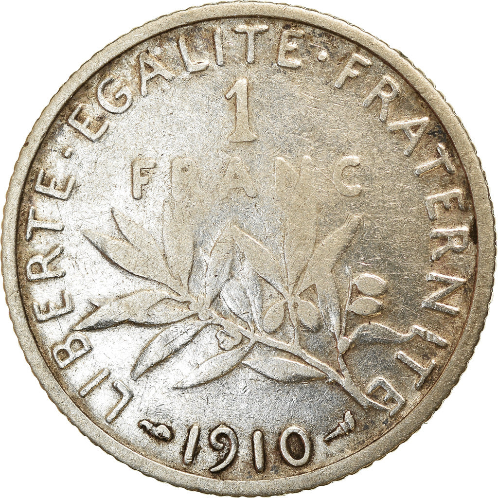 Münze, Frankreich, Semeuse, Franc, 1910, Paris, S+, Silber, KM:844.1