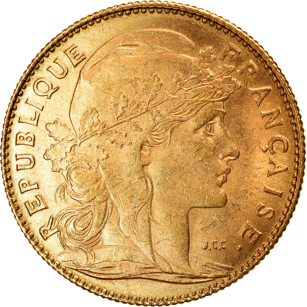 Coin, France, Marianne, 10 Francs, 1910, Paris, AU(50-53), Gold, KM:846