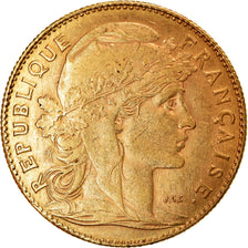 Moneta, Francja, Marianne, 10 Francs, 1912, Paris, AU(50-53), Złoto, KM:846
