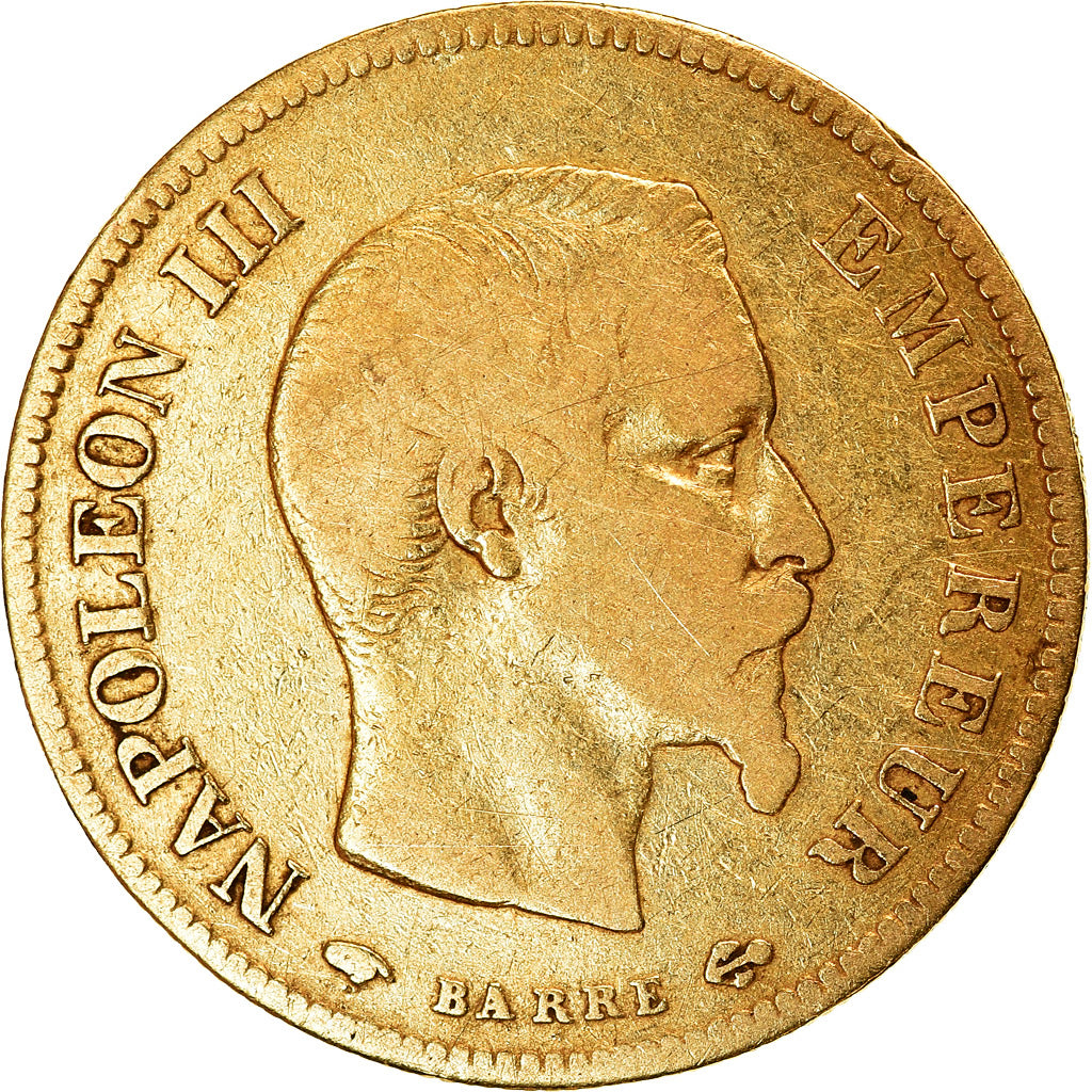 Coin, France, Napoleon III, 10 Francs, 1856, Paris, VF(30-35), Gold, KM 784.3