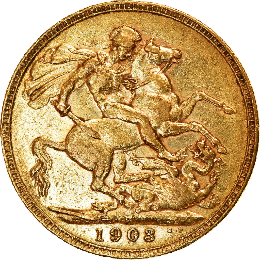 Moneda, Australia, Edward VII, Sovereign, 1903, Perth, EBC, Oro, KM:15