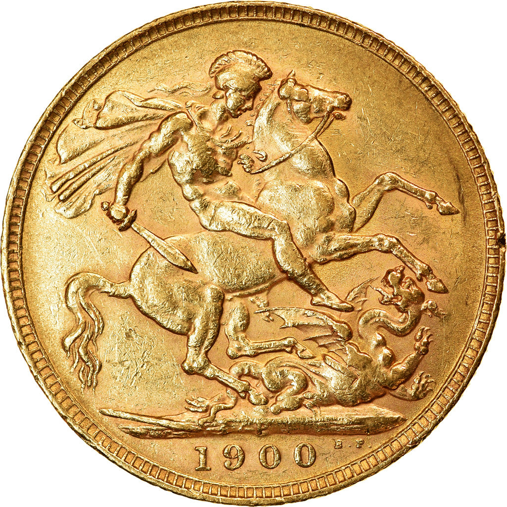 Coin, Australia, Victoria, Sovereign, 1900, Perth, AU(55-58), Gold, KM:13