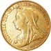 Moneta, Australia, Victoria, Sovereign, 1899, Melbourne, AU(50-53), Złoto