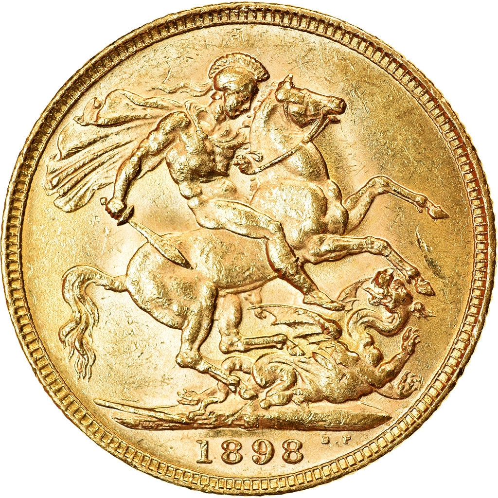 Munten, Australië, Victoria, Sovereign, 1898, Melbourne, PR, Goud, KM:13