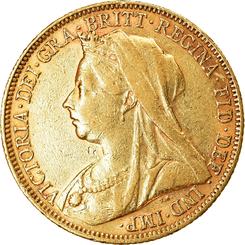 Coin, Australia, Victoria, Sovereign, 1900, Melbourne, AU(55-58), Gold, KM:13