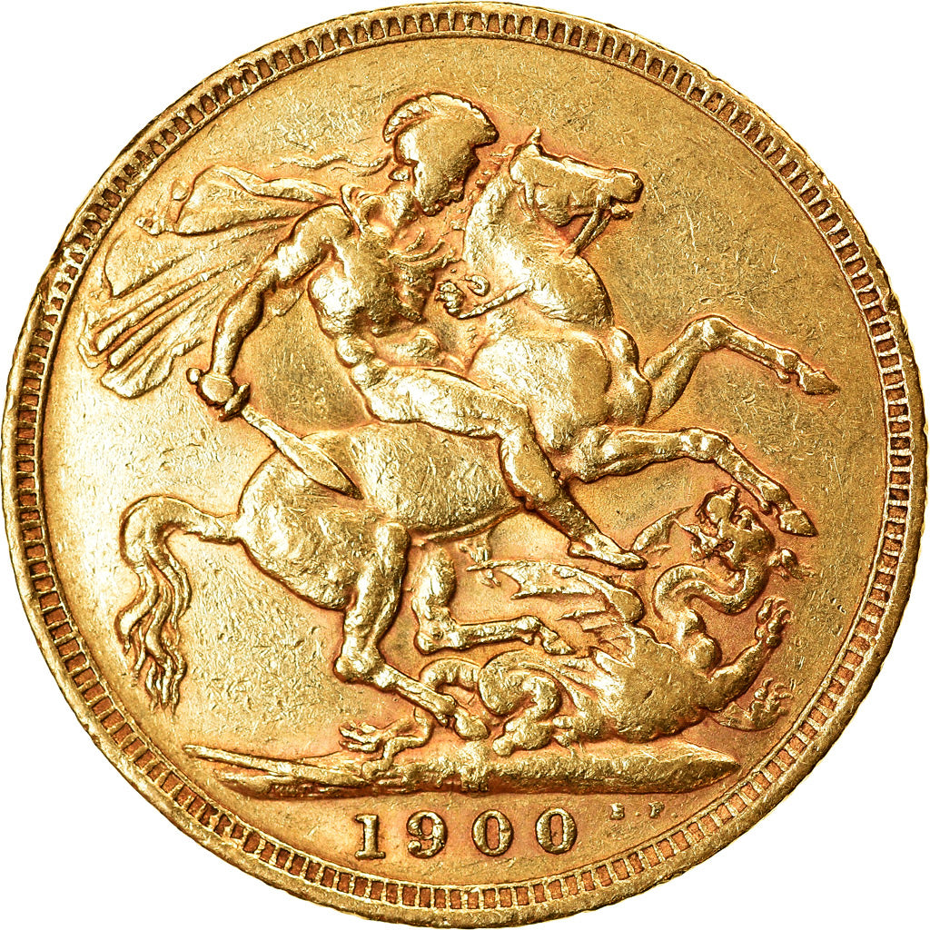 Coin, Australia, Victoria, Sovereign, 1900, Melbourne, AU(55-58), Gold, KM:13