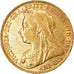 Coin, Great Britain, Victoria, Sovereign, 1901, AU(55-58), Gold, KM:785