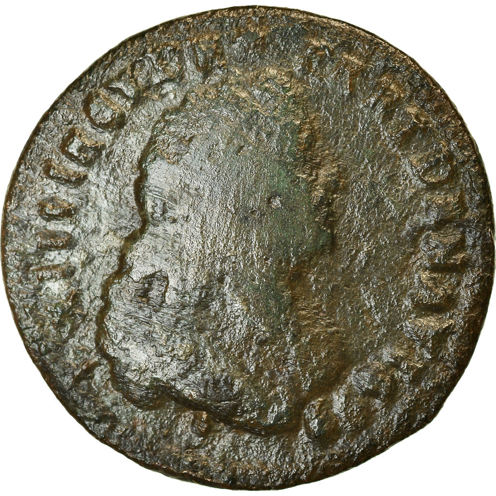 Moeda, França, Louis XIV, Liard de France au buste âgé, 1669 Aix, VF(25-25)