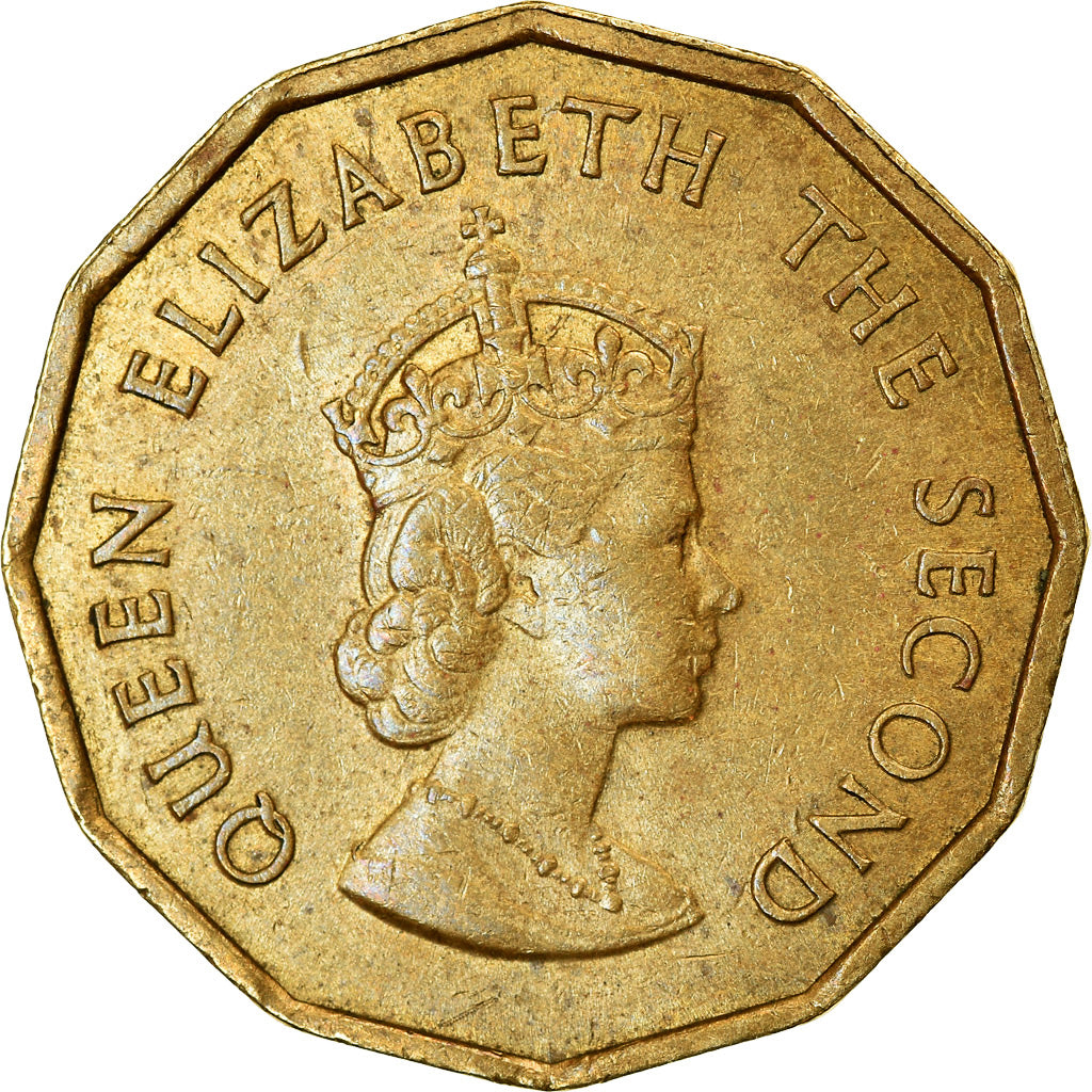 Coin, Jersey, Elizabeth II, 1/4 Shilling, 3 Pence, 1966, AU(50-53), KM 27