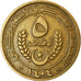 Monnaie, Mauritanie, 5 Ouguiya, 1984, TTB, Aluminum-Bronze, KM:3