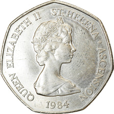 Coin, SAINT HELENA & ASCENSION, Elizabeth II, 50 Pence, 1984, AU(50-53)