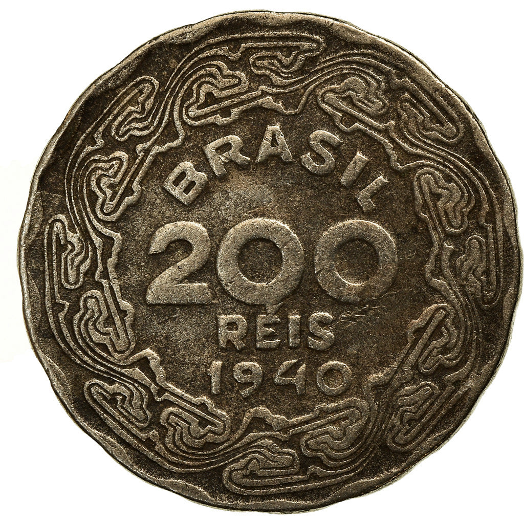 Coin, Brazil, 200 Reis, 1940, EF(40-45), Copper-nickel, KM:545