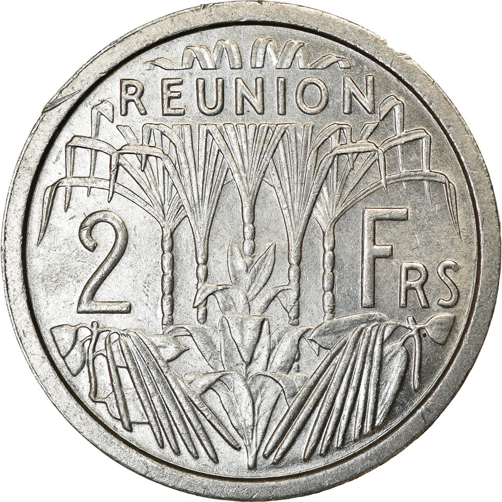 Coin, Réunion, 2 Francs, 1948, AU(55-58), Aluminum, KM:8