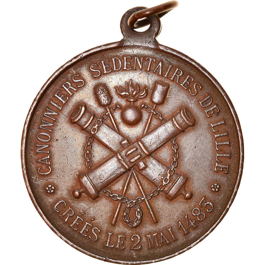 France, Médaille, Canonniers Sédentaires de Lille, 4ème Centenaire, 1883