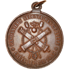 France, Médaille, Canonniers Sédentaires de Lille, 4ème Centenaire, 1883