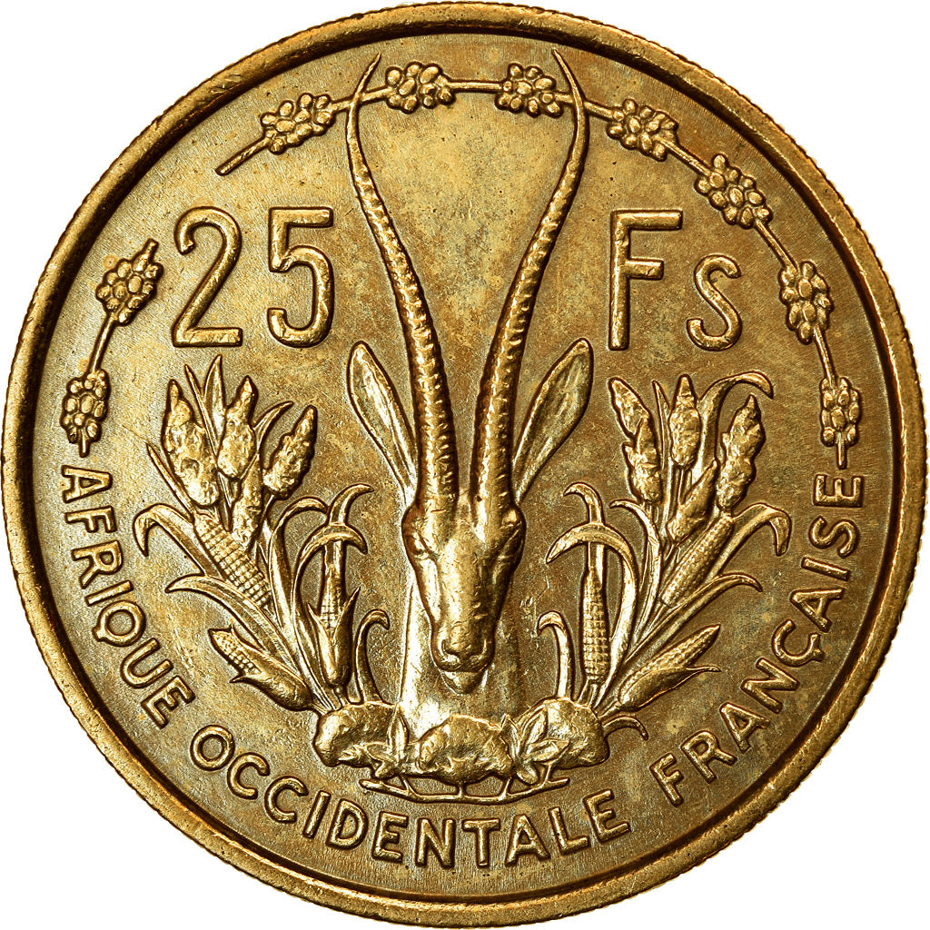 Monnaie, French West Africa, 25 Francs, 1956, TTB+, Aluminum-Bronze, KM:7