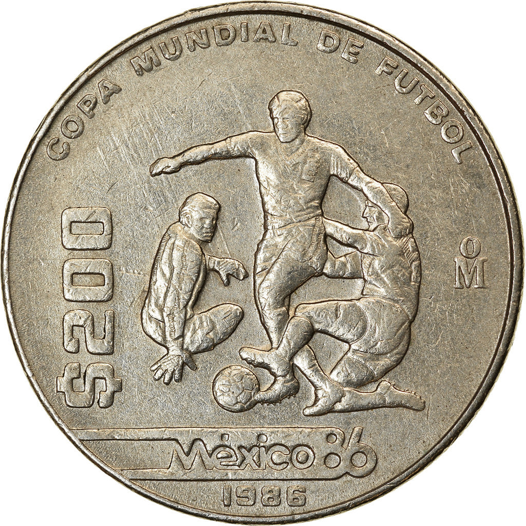 Coin, Mexico, 200 Pesos, 1986, Mexico City, EF(40-45), Copper-nickel, KM:525