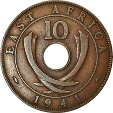Moneta, AFRYKA WSCHODNIA, George VI, 10 Cents, 1941, EF(40-45), Bronze, KM:26.1
