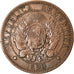 Coin, Argentina, 2 Centavos, 1890, EF(40-45), Bronze, KM:33