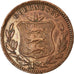 Moneta, Guernsey, 8 Doubles, 1902, Heaton, Birmingham, EF(40-45), Bronze, KM:7