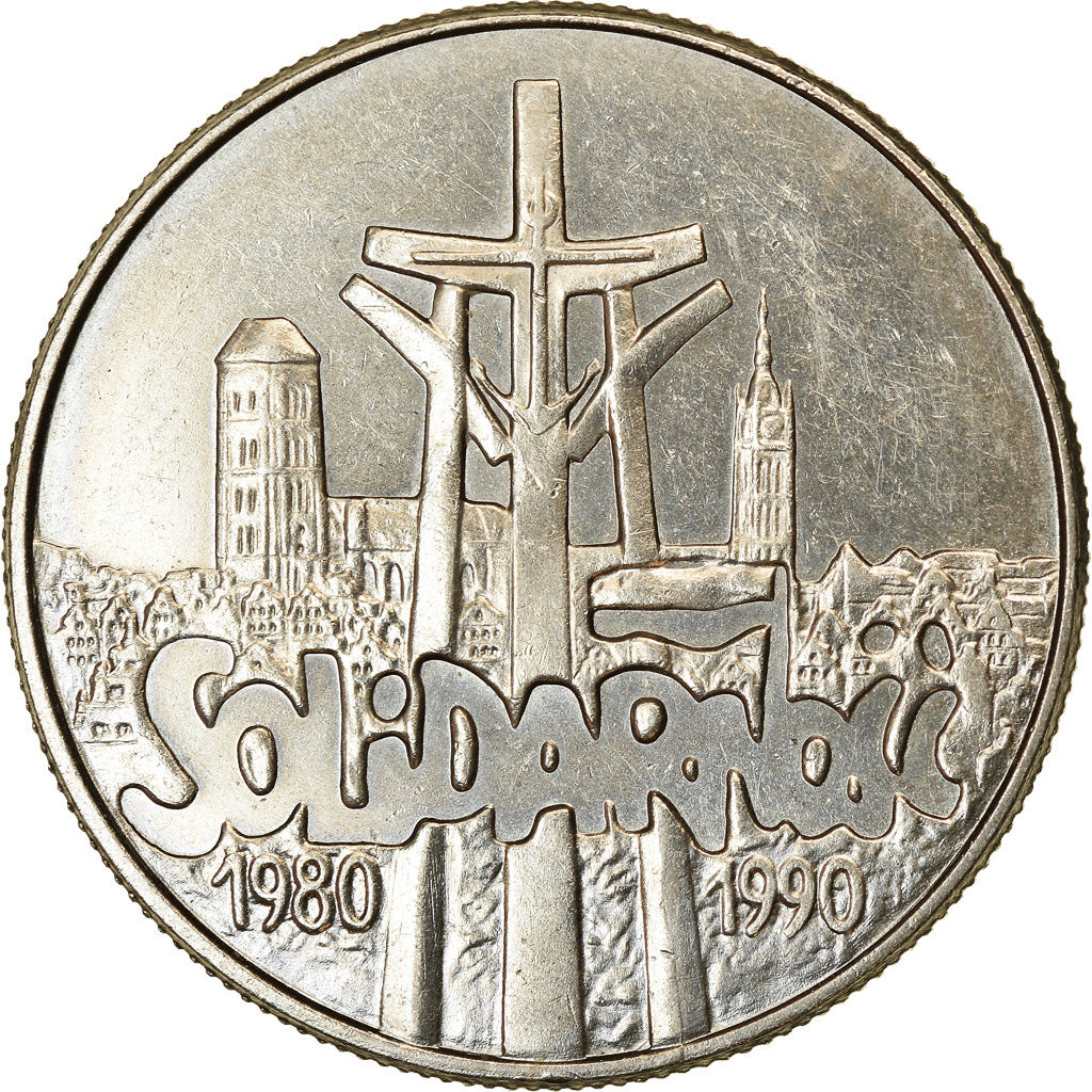 Monnaie, Pologne, 10000 Zlotych, 1990, Warsaw, SUP, Nickel plated steel, KM:217