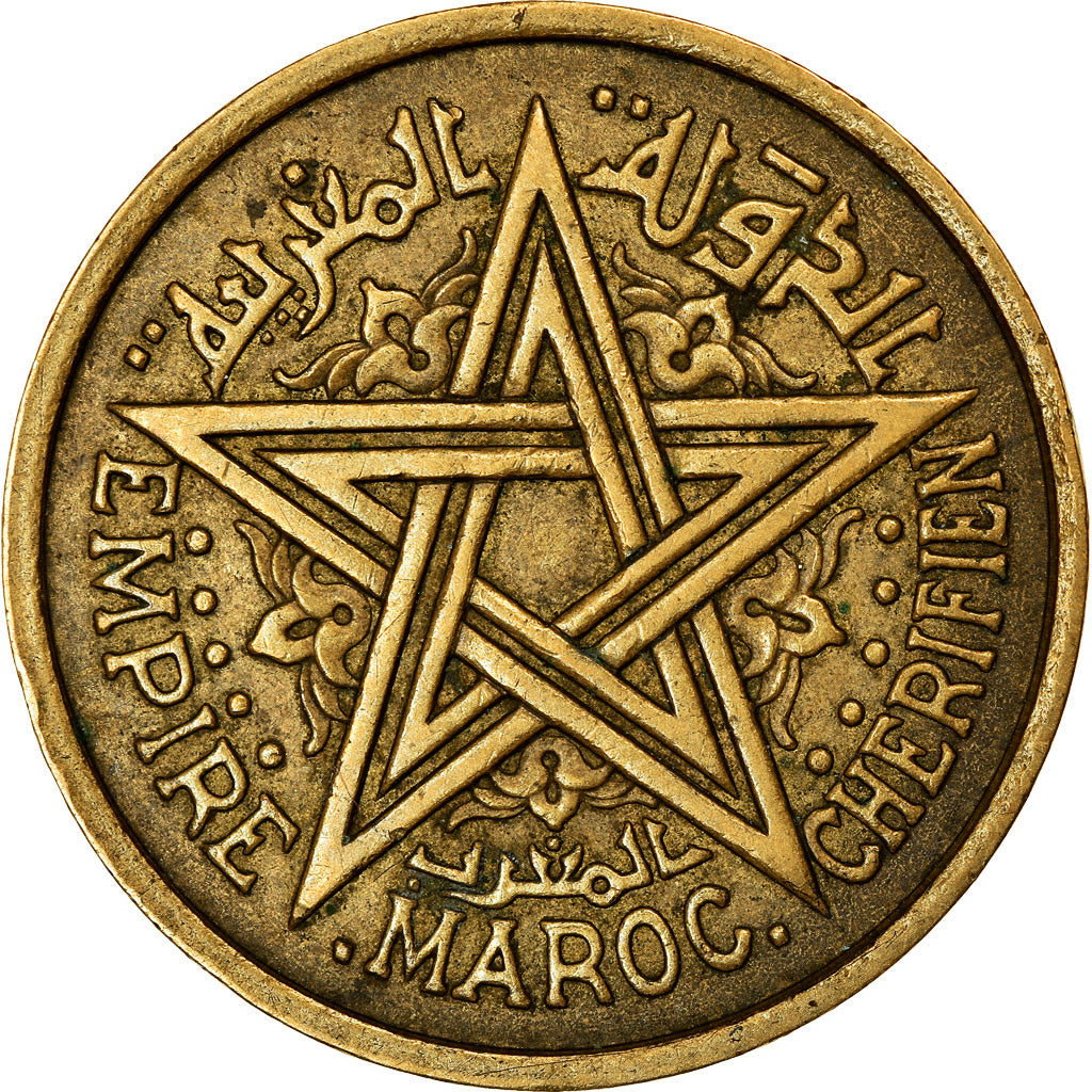 Coin, Morocco, Mohammed V, 2 Francs, AH 1364/1945, Paris, EF(40-45)