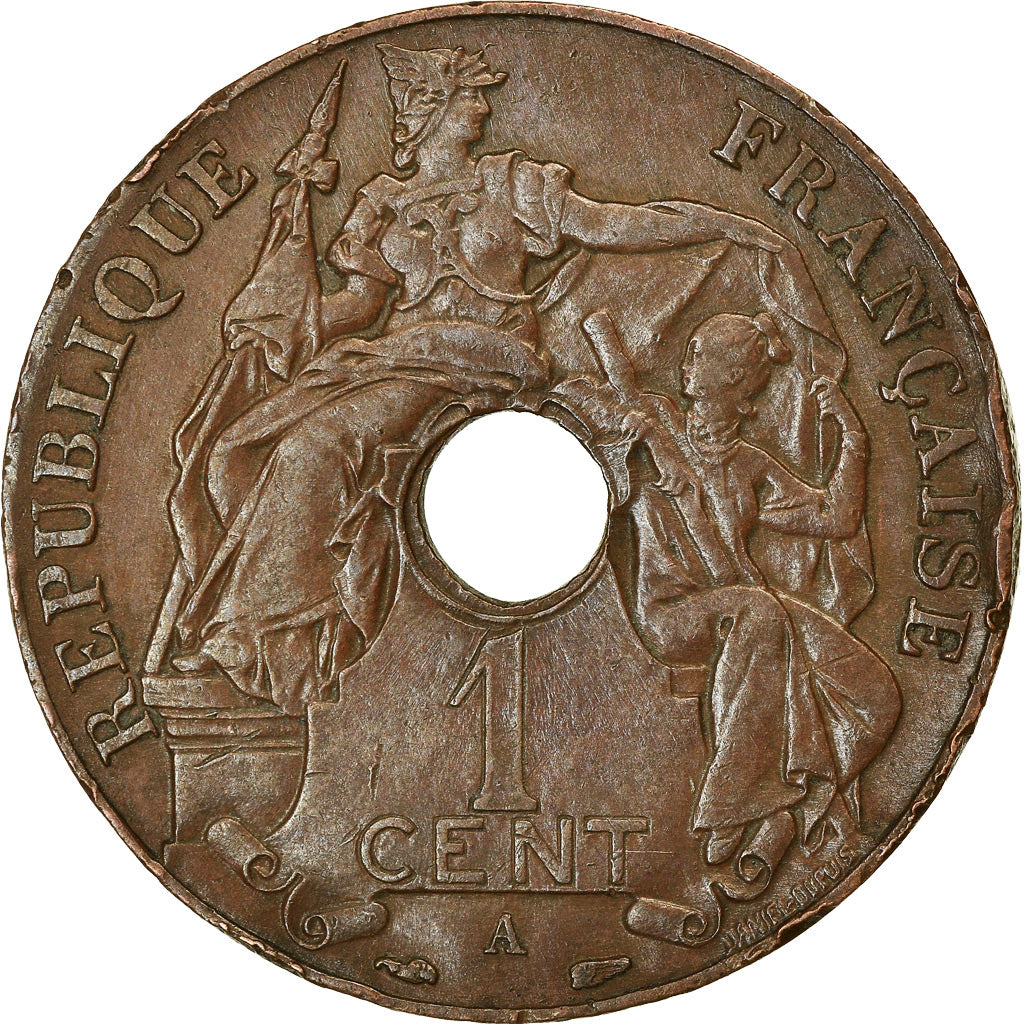 Coin, FRENCH INDO-CHINA, Cent, 1937, Paris, AU(50-53), Bronze, KM:12.1