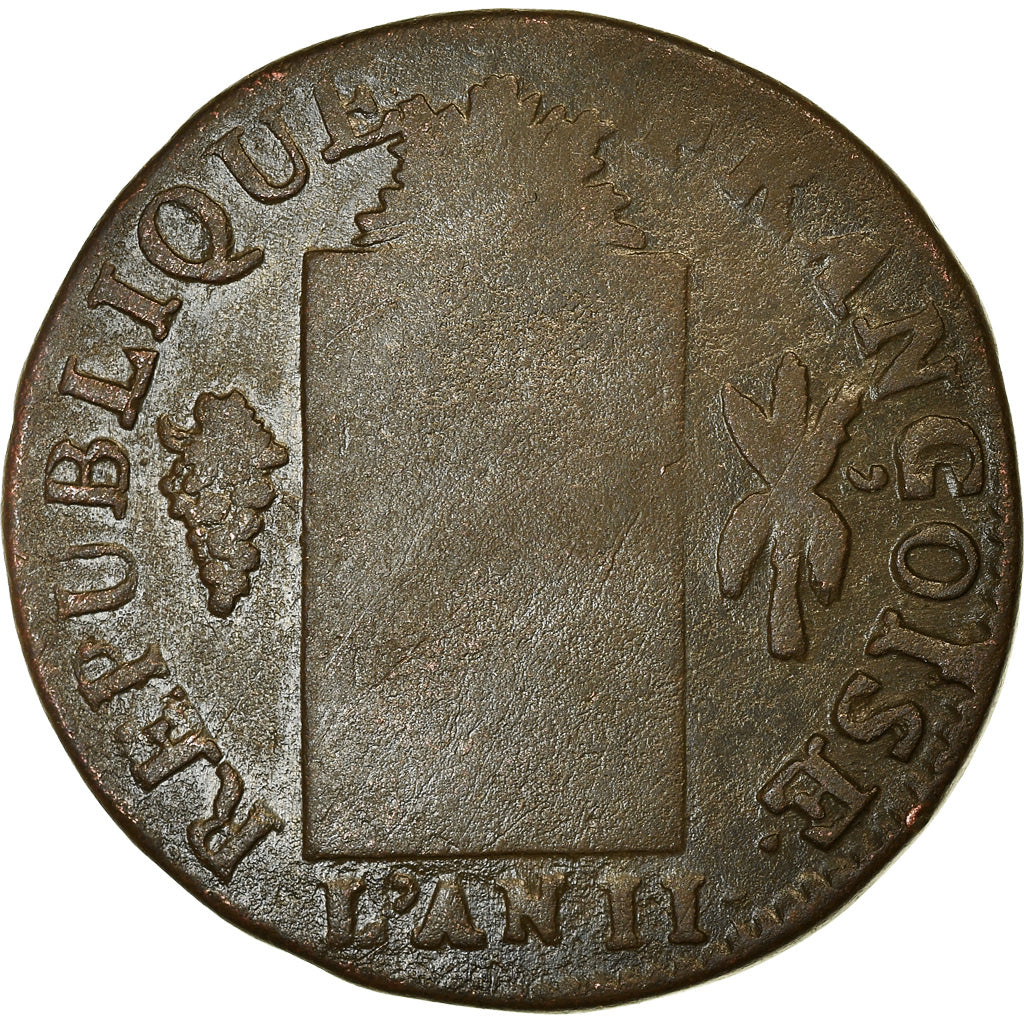 Münze, Frankreich, Sol aux balances françoise, 1793, Bayonne, SGE+