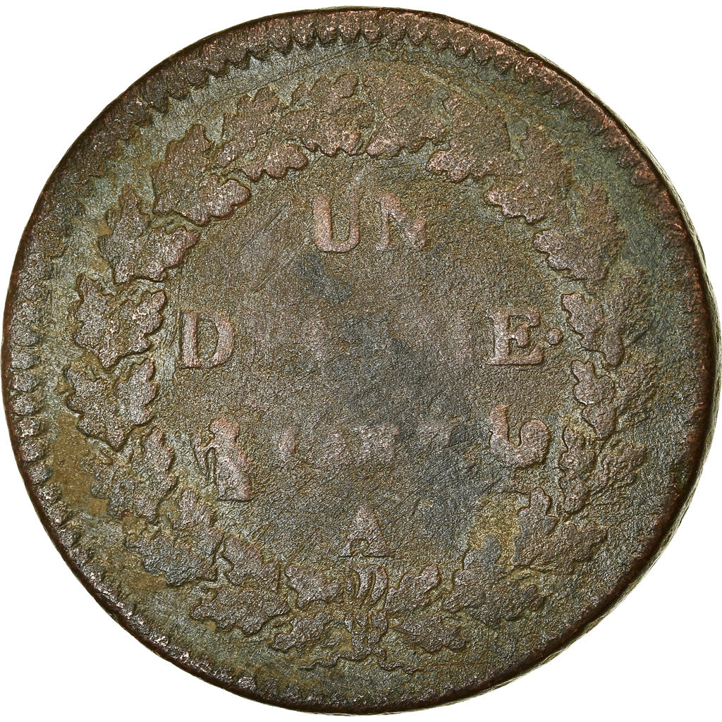 Coin, France, Dupré, Decime, AN 7, Paris, F(12-15), Bronze, KM:644.1