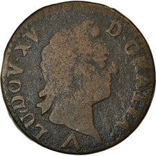 Coin, France, Louis XV, Sol à la vieille tête,1772, Lille, F(12-15), KM 545.12