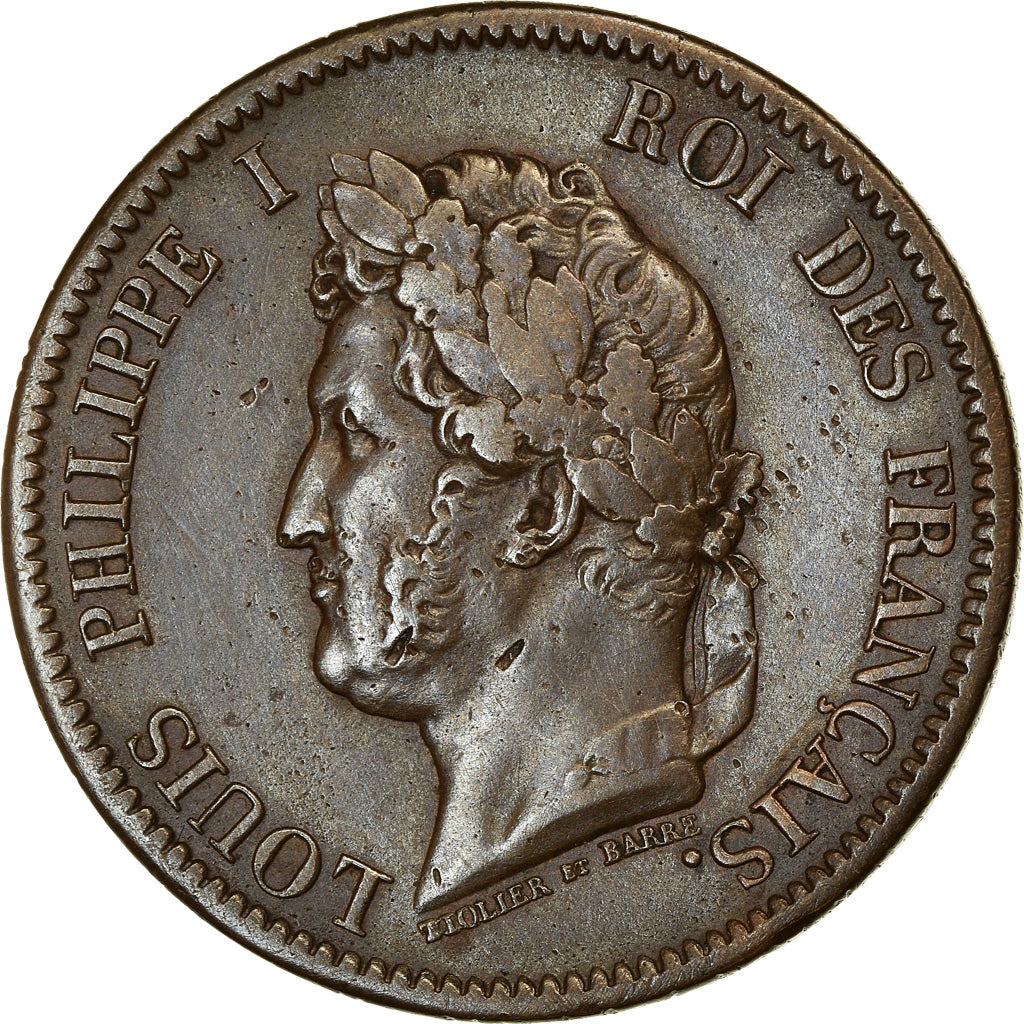 Coin, FRENCH COLONIES, Louis - Philippe, 5 Centimes, 1844, Paris, VF(20-25)