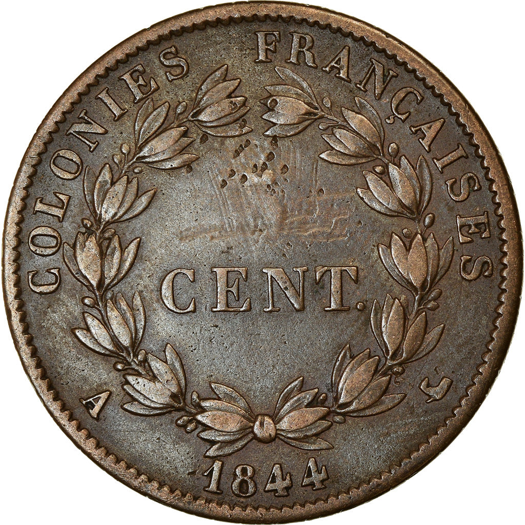 Coin, FRENCH COLONIES, Louis - Philippe, 5 Centimes, 1844, Paris, VF(20-25)