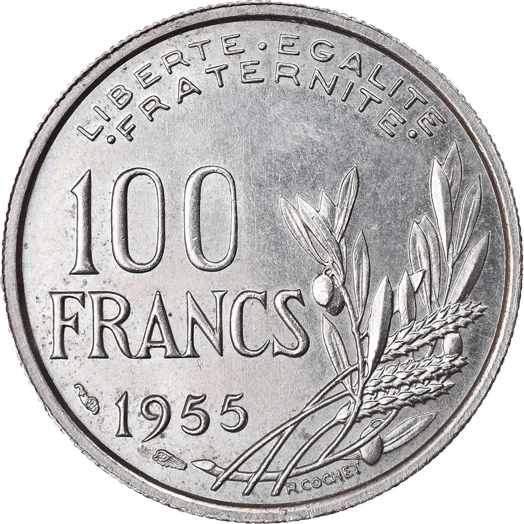 Coin, France, Cochet, 100 Francs, 1955, AU(55-58), Copper-nickel, KM:919.1
