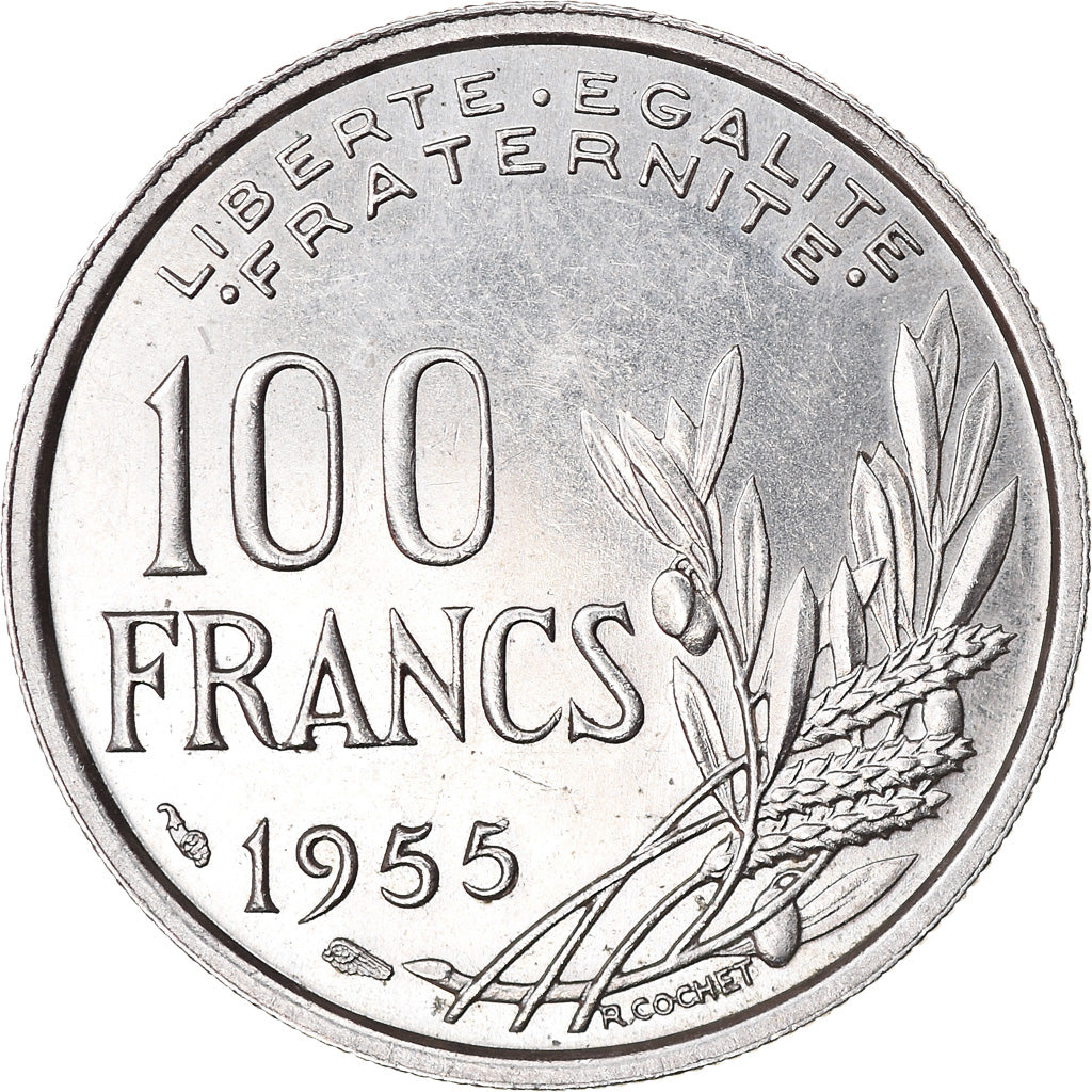 Monnaie, France, Cochet, 100 Francs, 1955, SUP, Copper-nickel, Gadoury:897