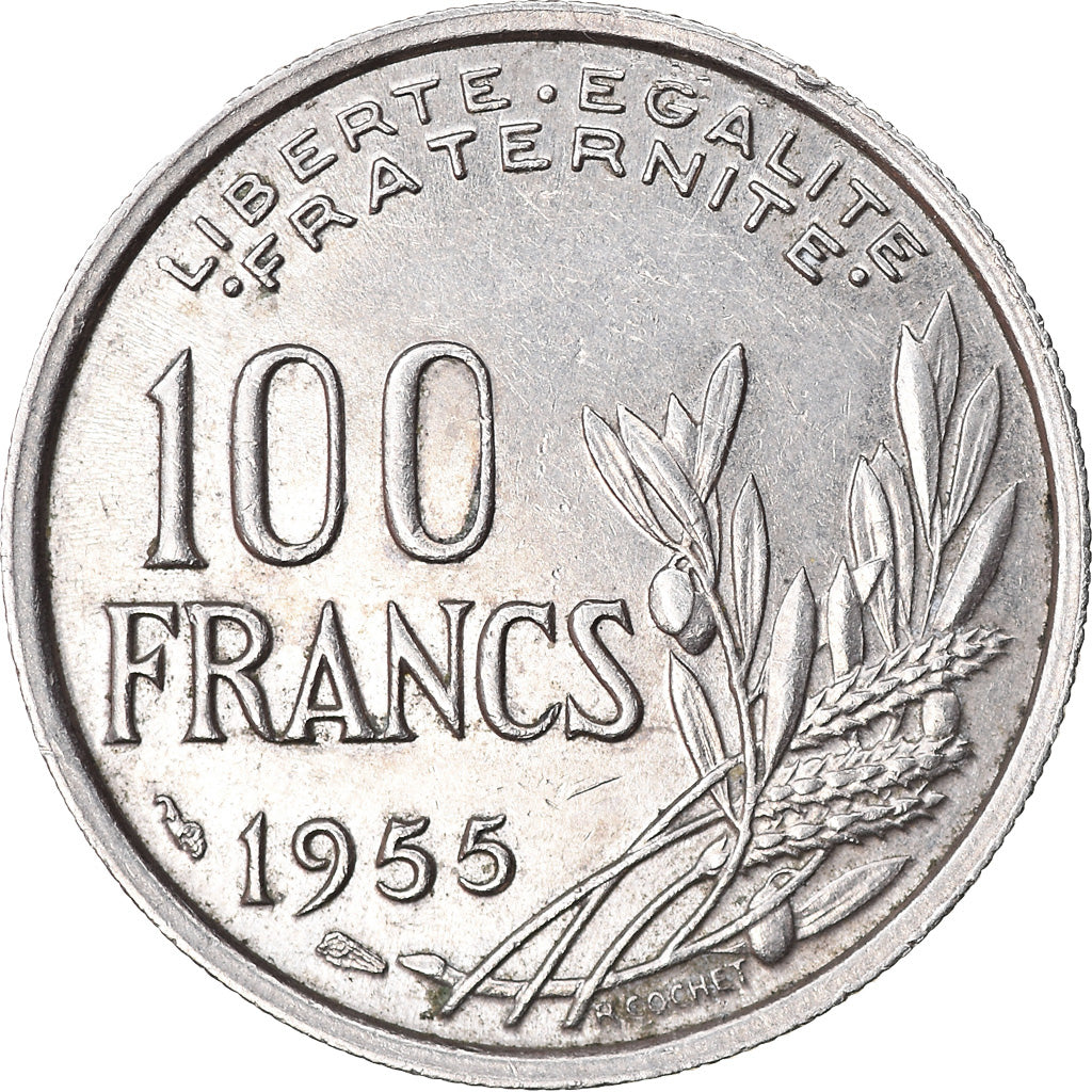 Coin, France, Cochet, 100 Francs, 1955, AU(50-53), Copper-nickel, KM:919.1