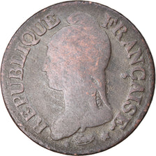 Coin, France, Dupré, 5 Centimes, AN 7, Lille, F(12-15), Bronze, KM:640.11