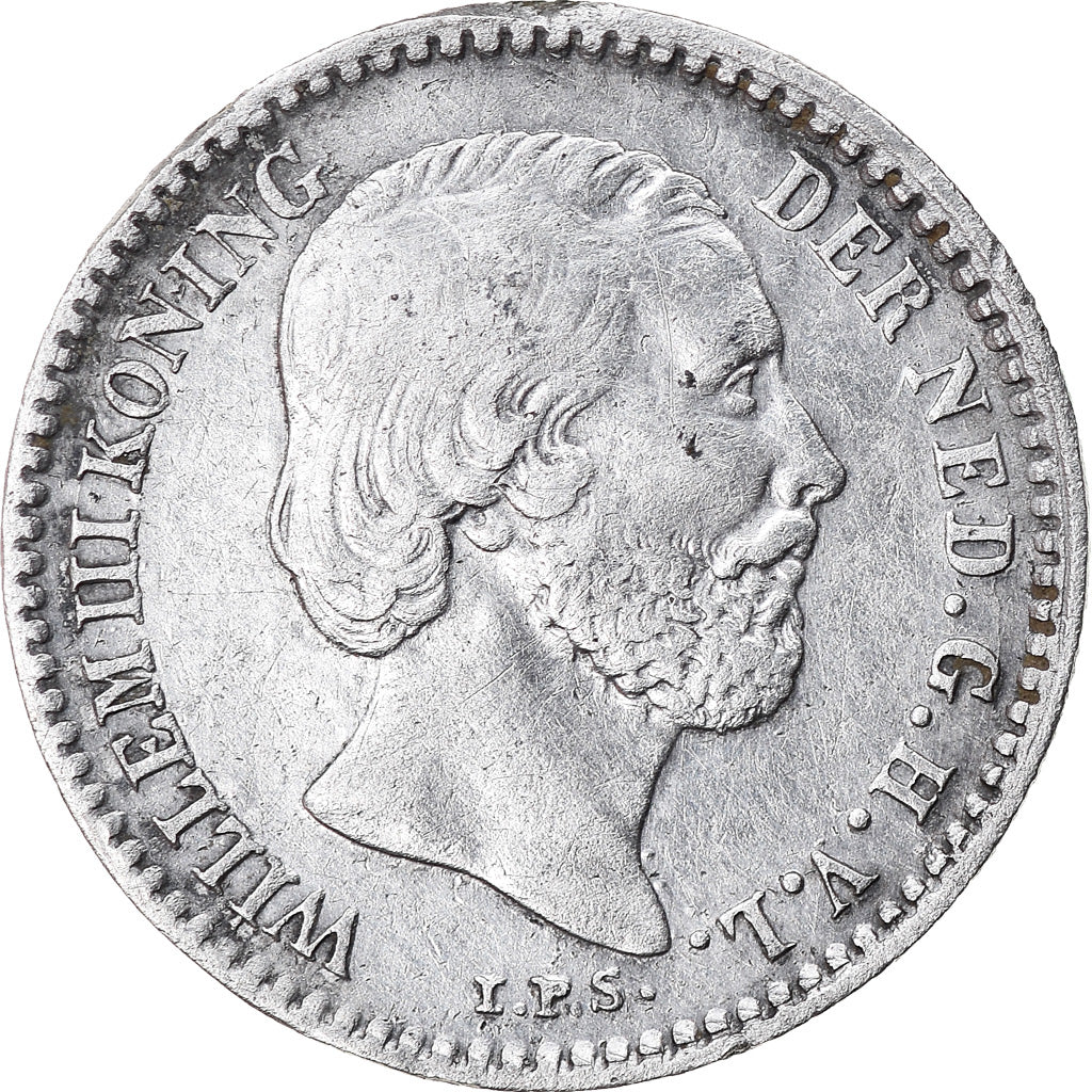 Coin, Netherlands, William III, 10 Cents, 1859, EF(40-45), Silver, KM:80