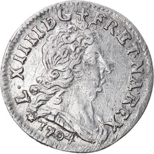 Münze, Frankreich, Louis XIV, 5 Sols aux insignes, 1704, Strasbourg, SS