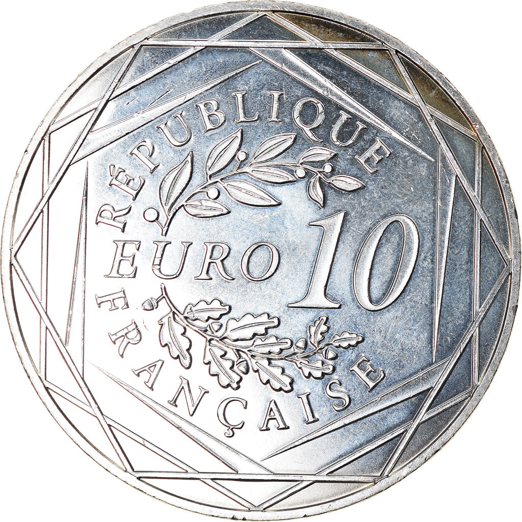 France, 10 Euro, 2014, Coq, AU(55-58), Silver, Gadoury:EU656
