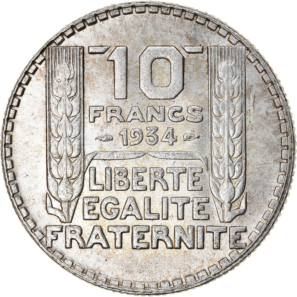Coin, France, Turin, 10 Francs, 1934, Paris, AU(55-58), Silver, KM:878
