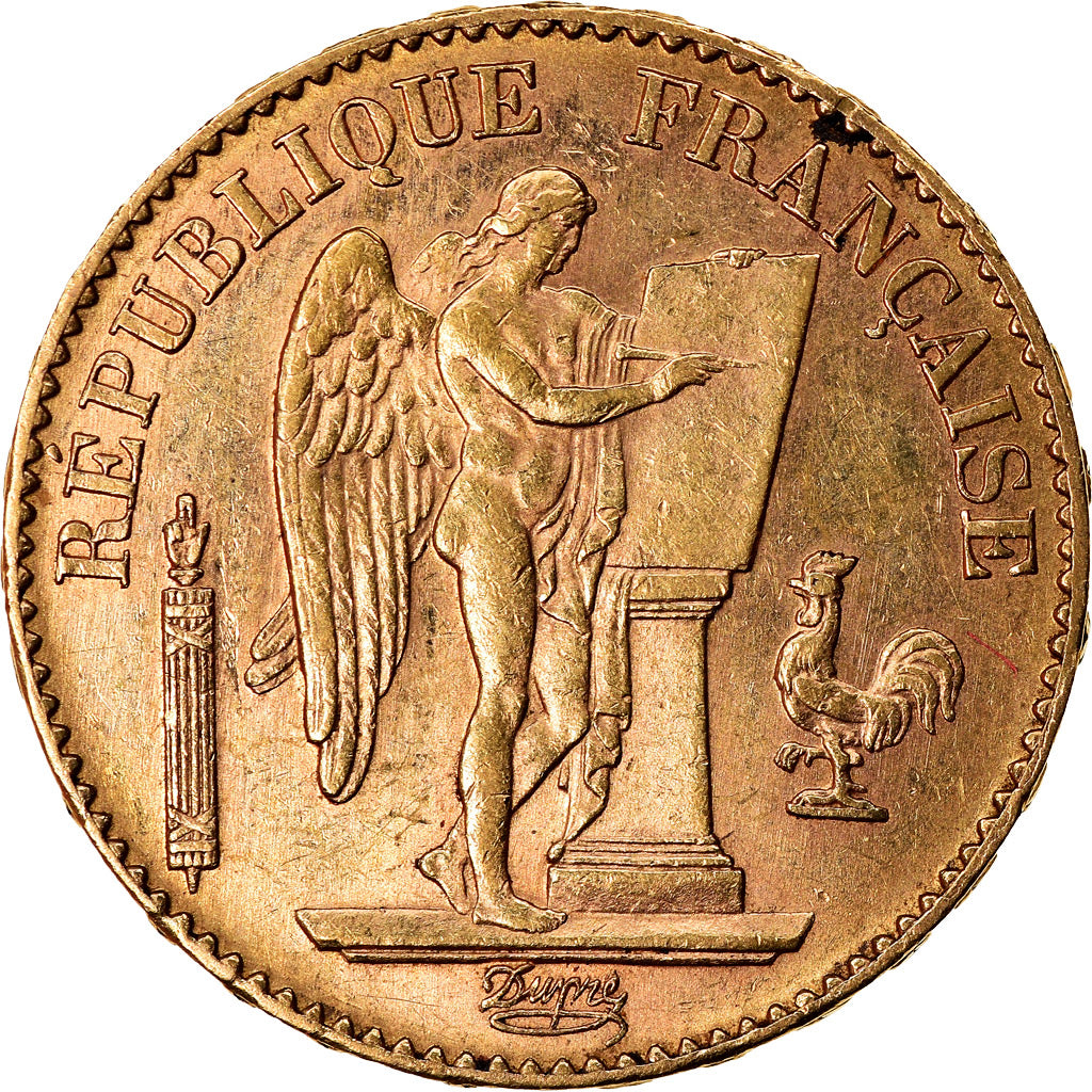 Munten, Frankrijk, Génie, 20 Francs, 1895, Paris, PR, Goud, KM:825