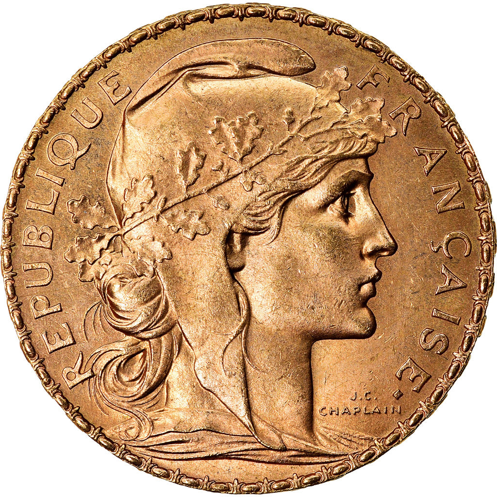 Coin, France, Marianne, 20 Francs, 1908, Paris, AU(55-58), Gold, KM:857