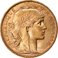 Moeda, França, Marianne, 20 Francs, 1903, Paris, AU(55-58), Dourado, KM:847