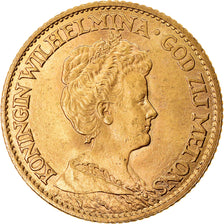 Coin, Netherlands, Wilhelmina I, 10 Gulden, 1913, AU(55-58), Gold, KM:149